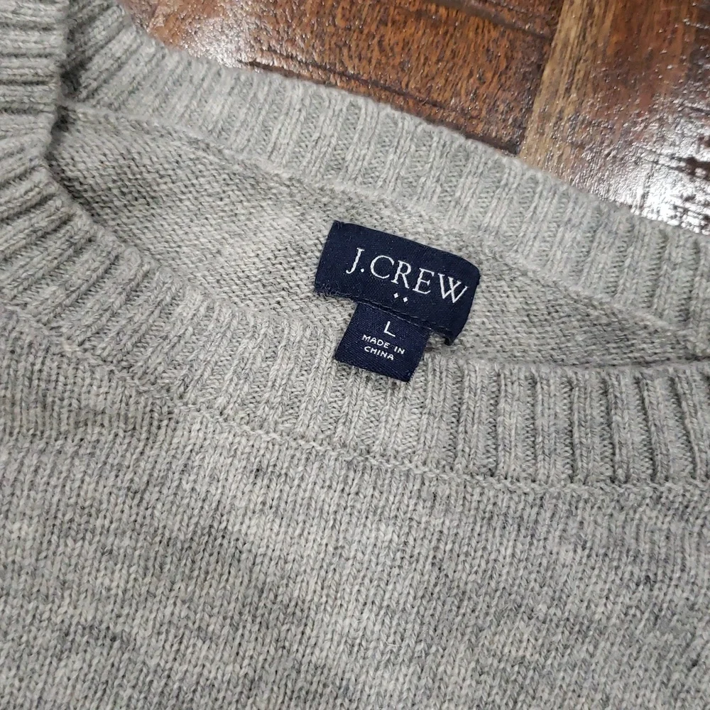 J. Crew Wool Crewneck Gray Sweater